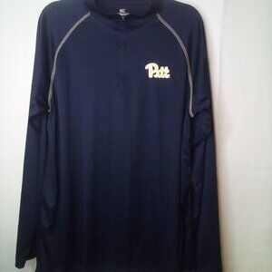 Colosseum Pittsburgh Panthers Shirt Men L Athletic Pullover Long Sleeve Top Zip